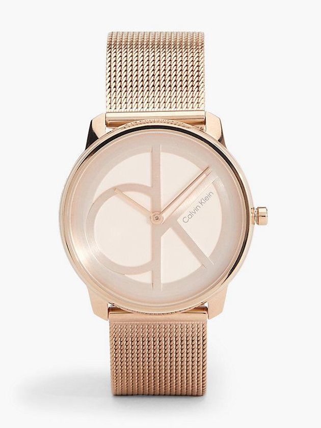 Calvin Klein USA Iconic Mesh Womens Watch Gold 4962378-DQ